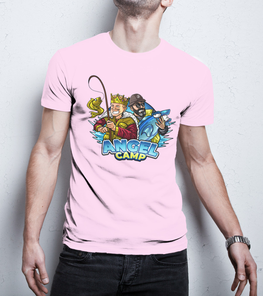 Angel Camp Fishing King And Blue Shark T-Shirt
