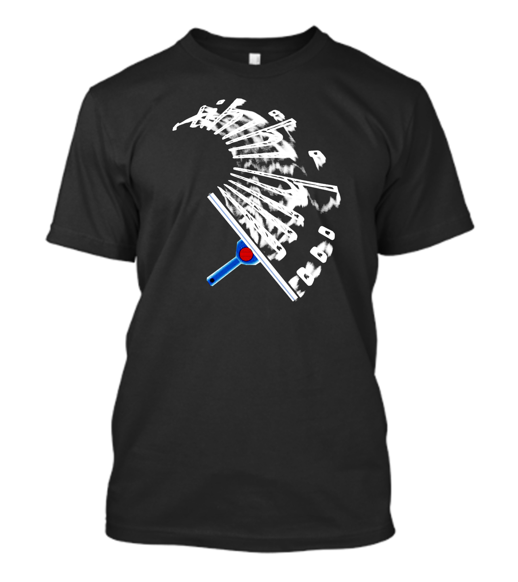 Stamsite Squeegee Abstract Black And White Motion T-Shirt
