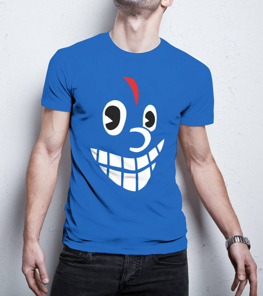 Lil Darkie Merch Blue Face Grin Red Accent T-Shirt
