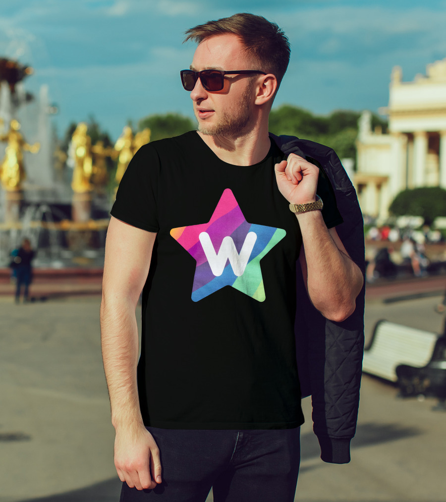 W Star Rainbow Rocket Merch T-Shirt