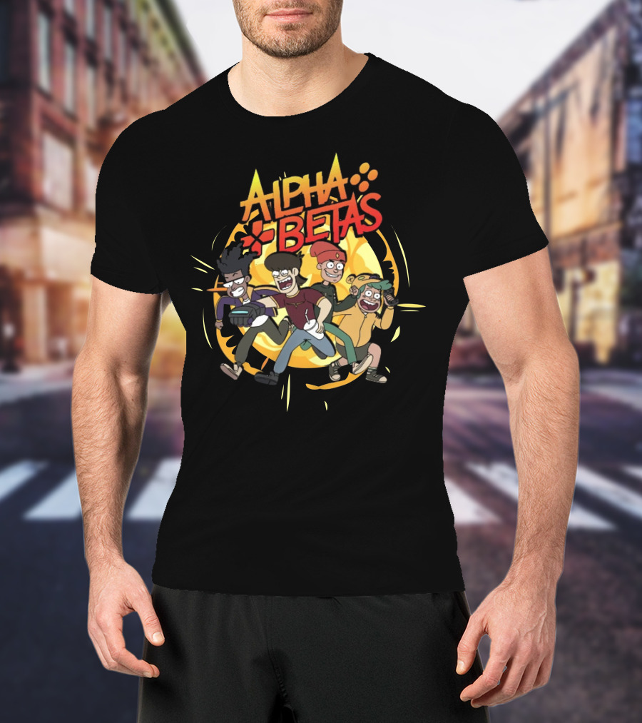Alpha Betas Animated Characters Action Scene T-Shirt