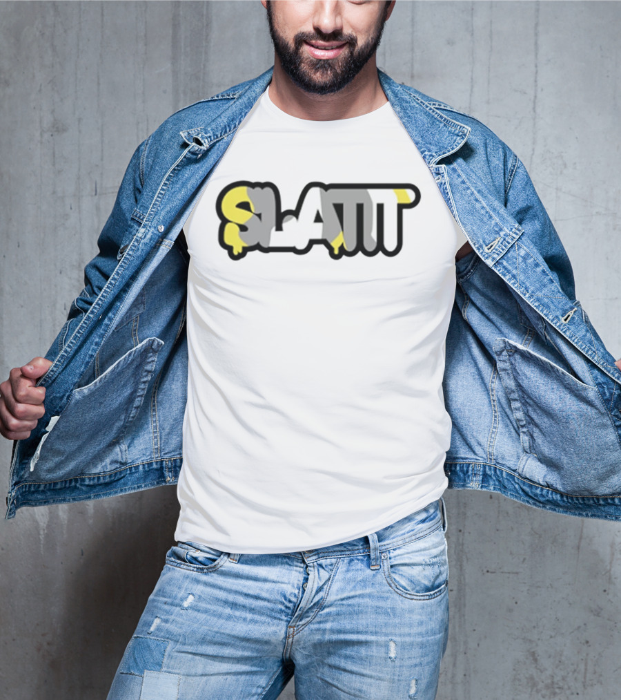 SLATT Graffiti Drip Bold Block Letters T-Shirt