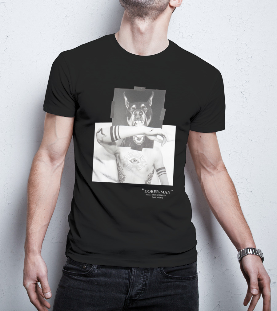 Neil Barrett Dober-Man Sirius Man’s Best Friend Hybrid Print 49 T-Shirt