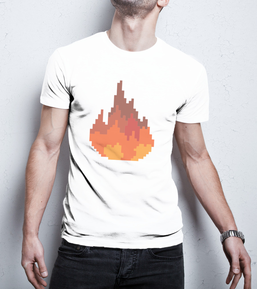Sapnap Merch Fine Pixel Fire Flames T-Shirt