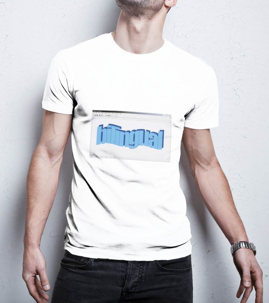 Bilingual Looking For Lewys Merch Blue Text T-Shirt