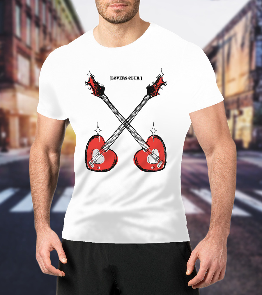 Lovers Club Crossed Heart Guitars T-Shirt