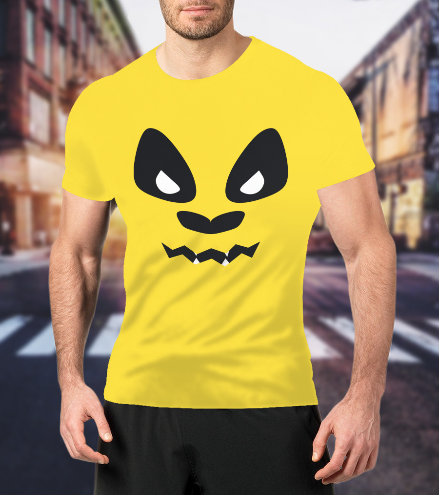 Sapnap Merch Halloween Panda Face Yellow T-Shirt