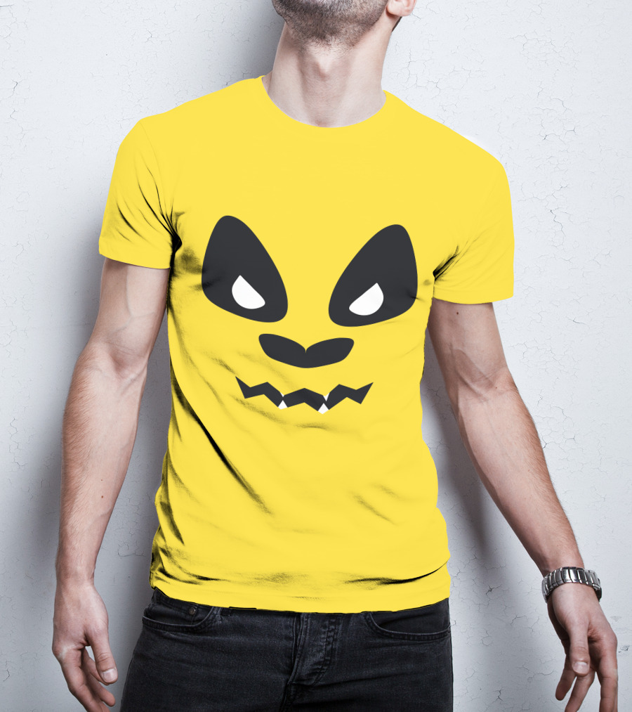 Sapnap Merch Halloween Panda Face Yellow T-Shirt