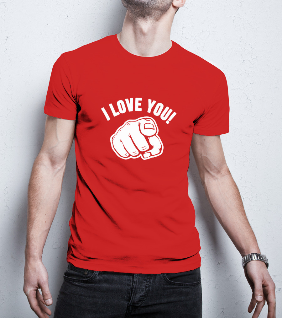 I Love You Fist Motif T-Shirt