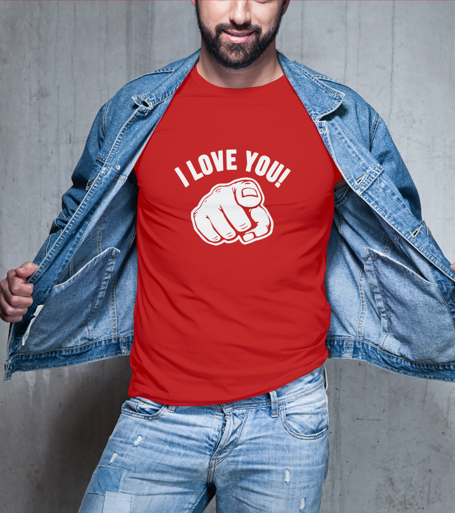 I Love You Fist Motif T-Shirt