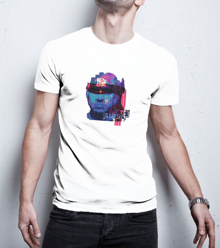 Blast Love Store Neon Abstract Visor Face T-Shirt