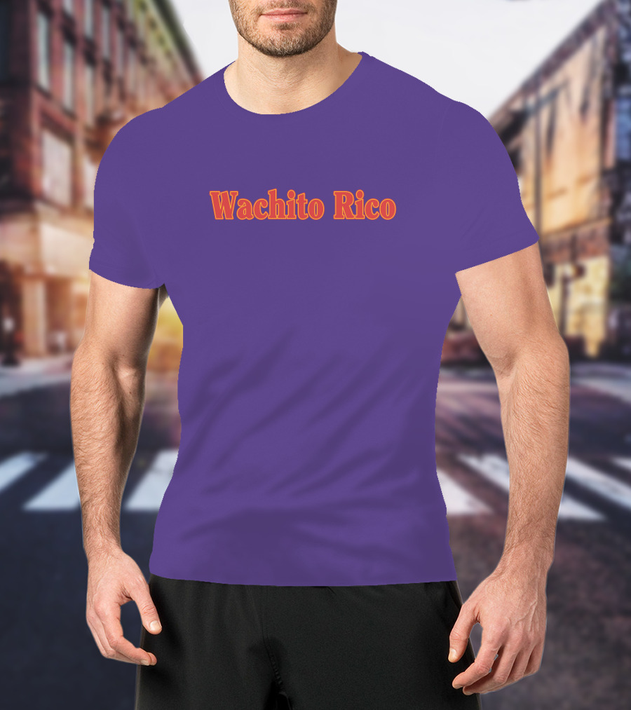 Wachito Rico Purple Text T-Shirt