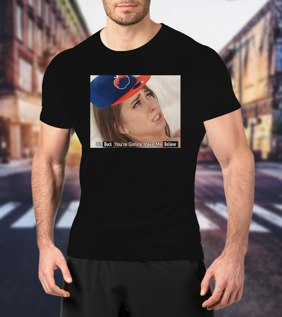 KFC Radio Oh Buck You're Gonna Make Me Believe Mets Hat Image T-Shirt
