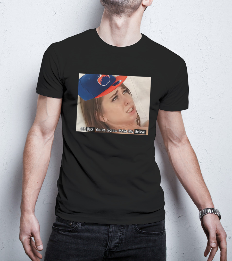 KFC Radio Oh Buck You're Gonna Make Me Believe Mets Hat Image T-Shirt