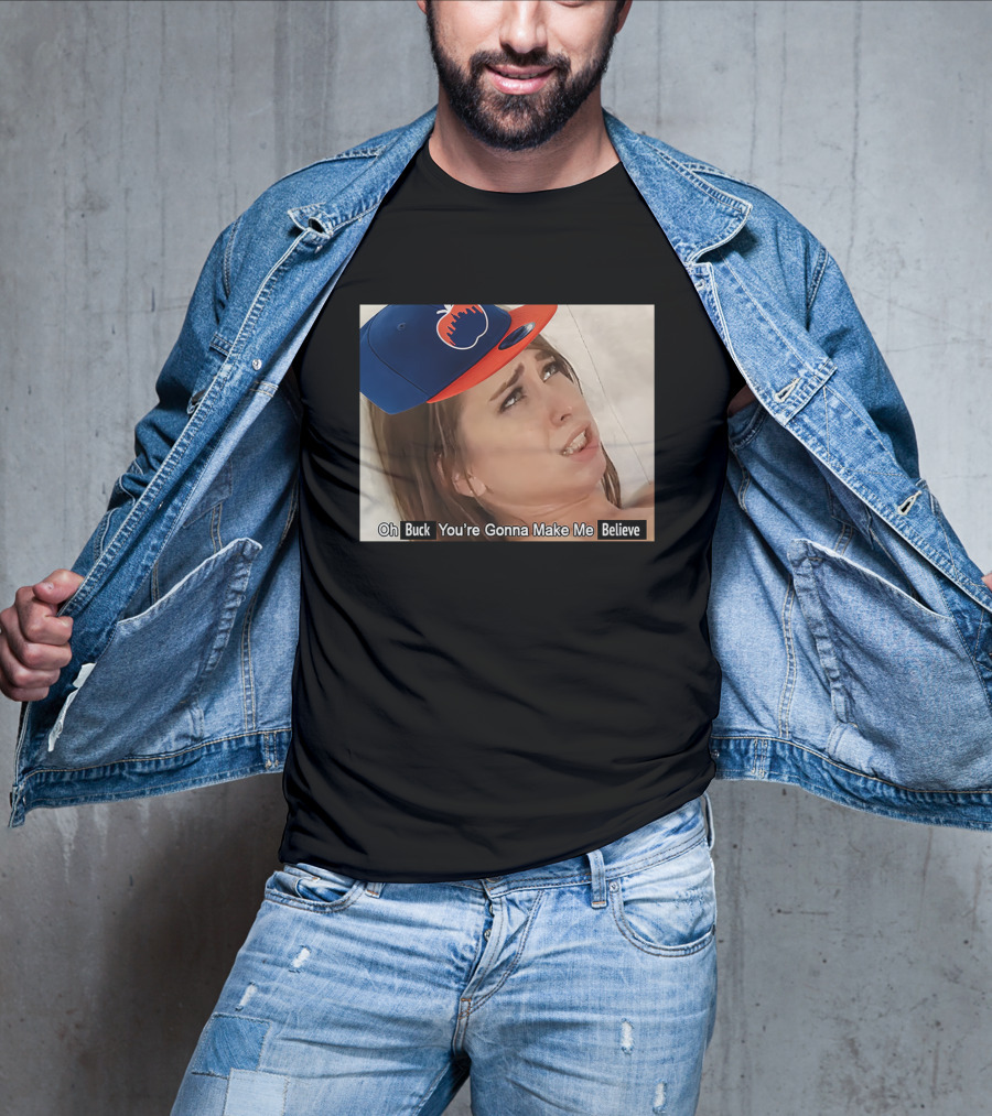 KFC Radio Oh Buck You're Gonna Make Me Believe Mets Hat Image T-Shirt