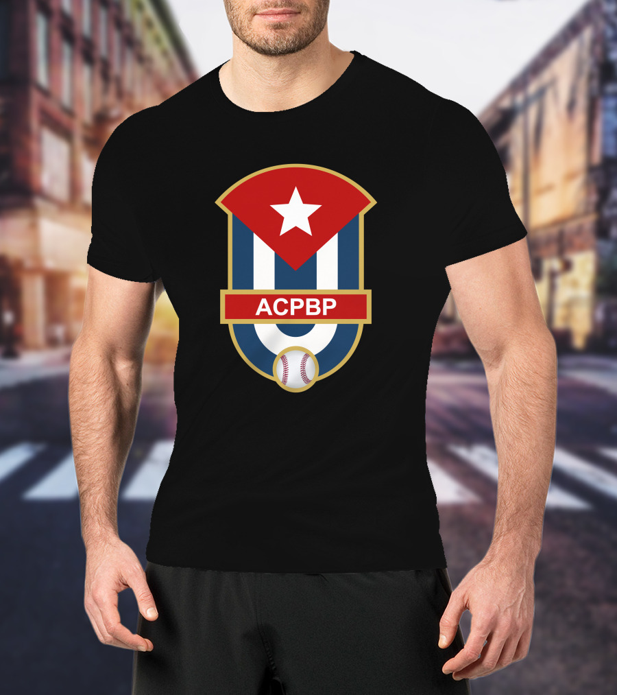 ACBPB Association Of Cuban Professional Baseball Players Emblem With Baseball And Star T-Shirt