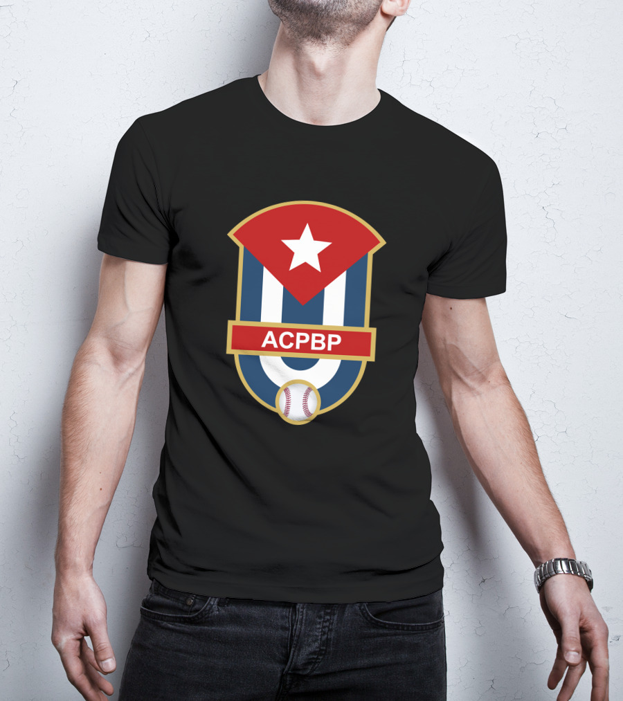 ACBPB Association Of Cuban Professional Baseball Players Emblem With Baseball And Star T-Shirt