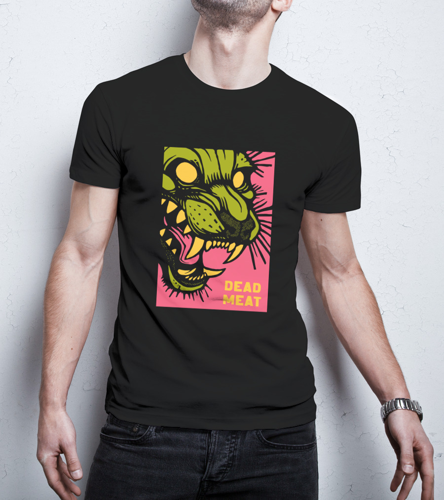 Stablercake Dead Meat Neon Tiger Face T-Shirt