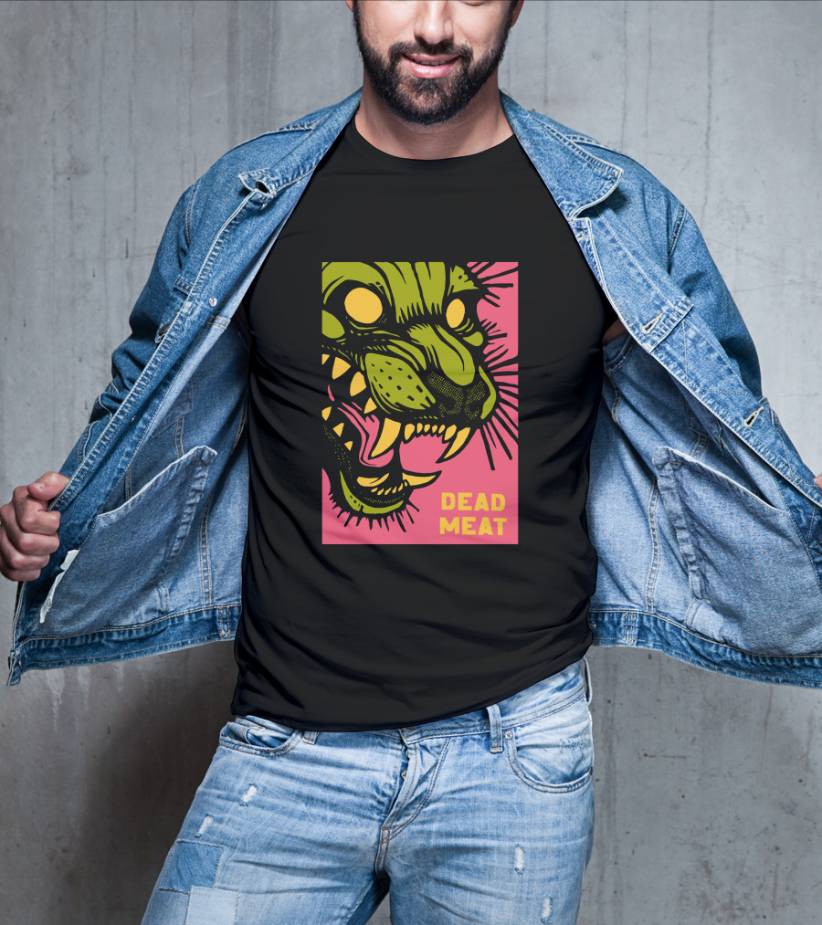 Stablercake Dead Meat Neon Tiger Face T-Shirt