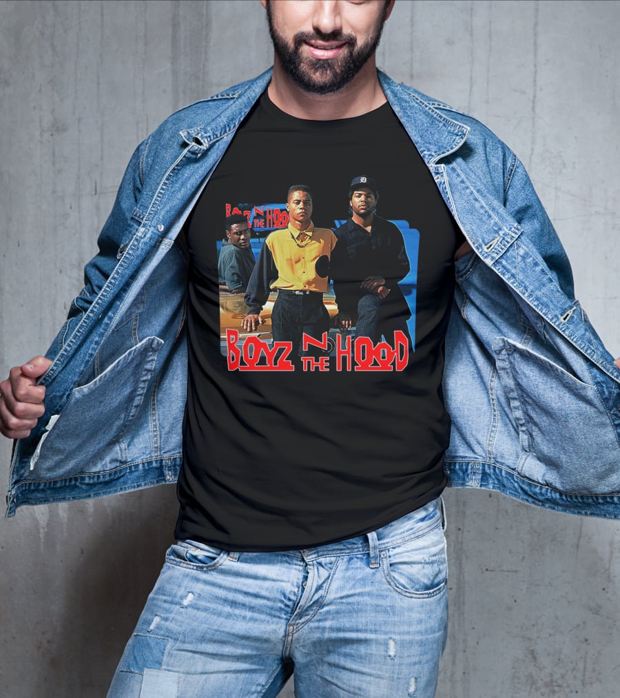 Boyz N The Hood Movie Characters Standing By Car T-Shirt