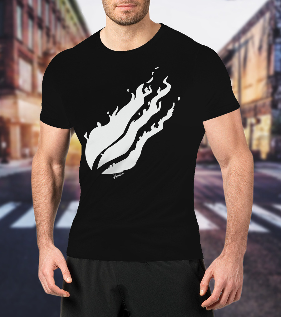 Preston Flame Black White T-Shirt