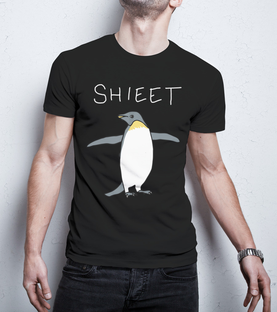 Shieet Penguin Drawing T-Shirt