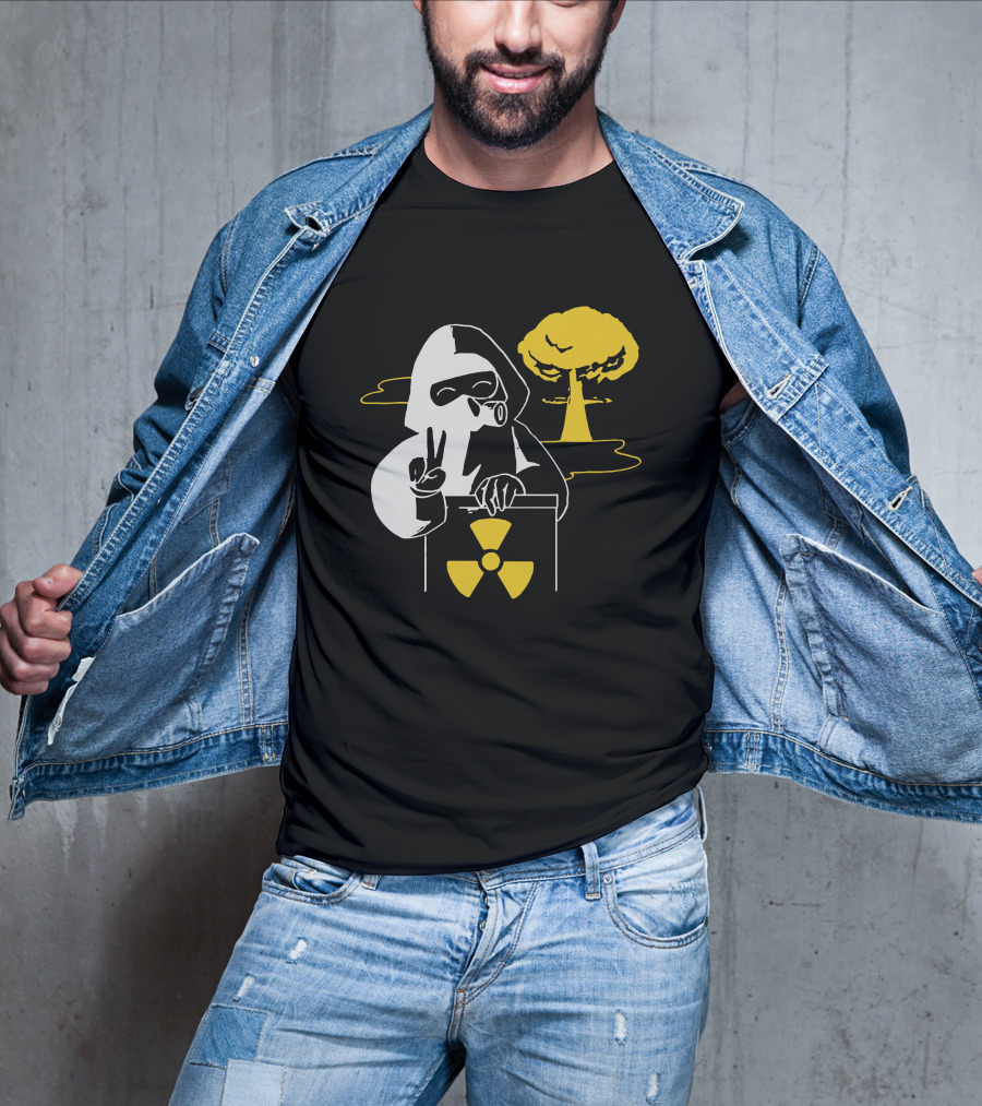 Leafy Merch Peace Sign Radiant Hazard T-Shirt