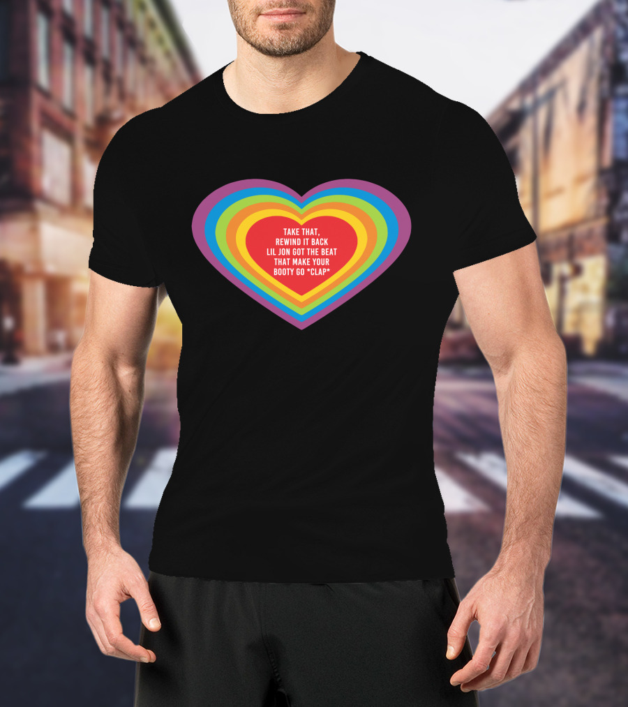 Sarahbaska Lil Jon Booty Clap Rewind Heart T-Shirt