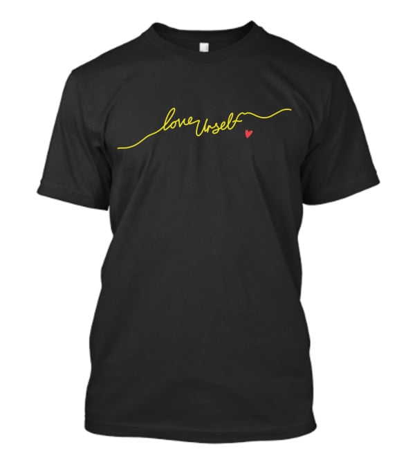 Ketnipz Merch Love Urself Yellow Script Red Heart T-Shirt