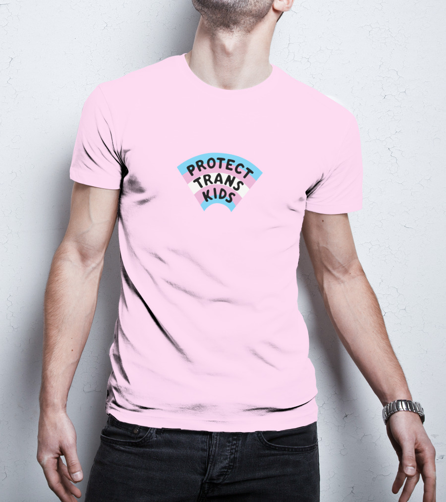 Protect Trans Kids Rainbow Flag Katiemckorra T-Shirt