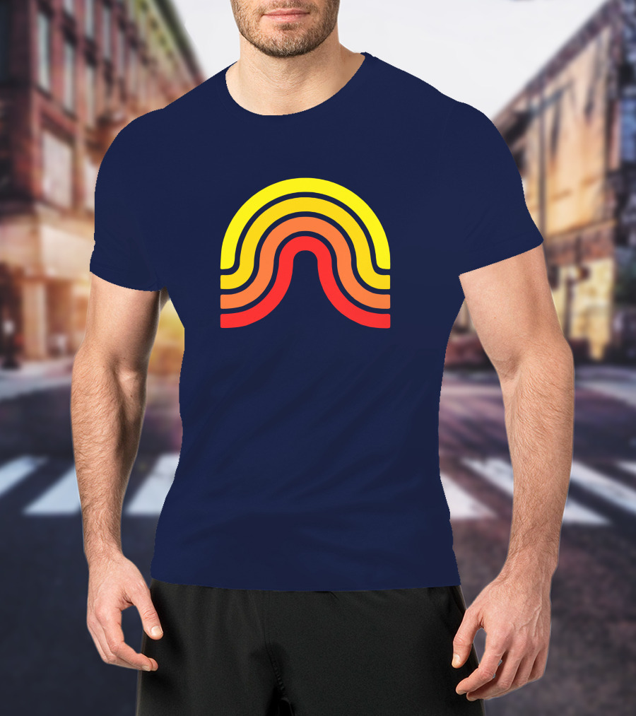 The Geoff Stuff Olden Days Rainbow Logo Geof Flramsey T-Shirt