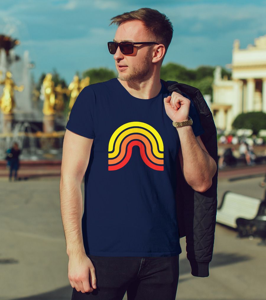 The Geoff Stuff Olden Days Rainbow Logo Geof Flramsey T-Shirt