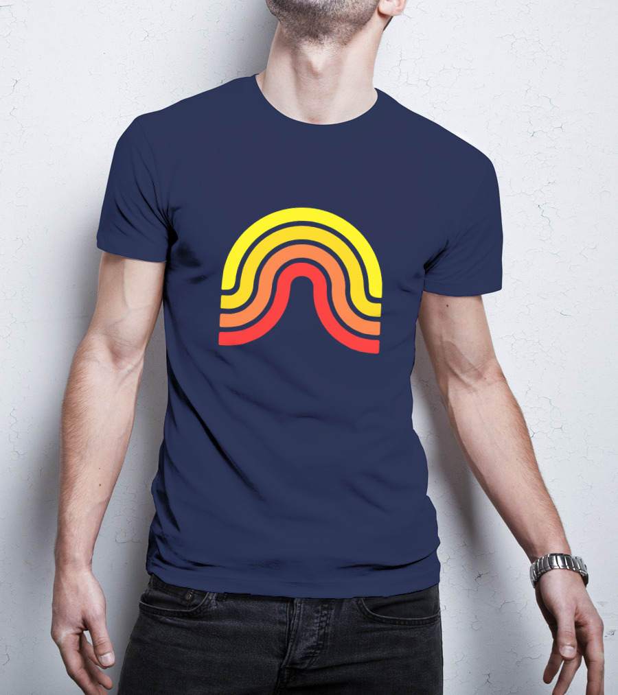 The Geoff Stuff Olden Days Rainbow Logo Geof Flramsey T-Shirt