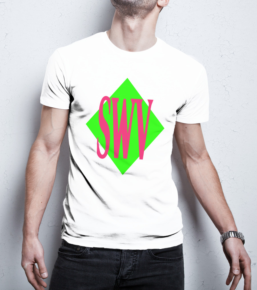 SWV Logo Neon Diamond Pink Green T-Shirt