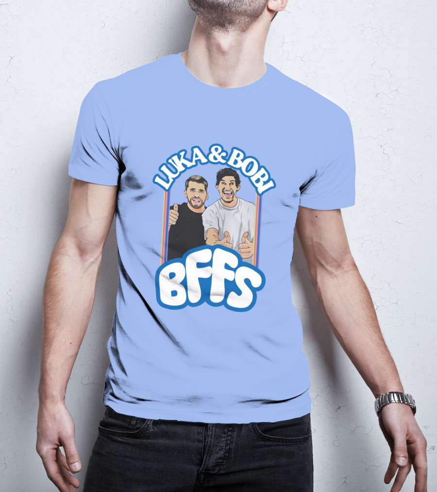 Luka And Bobi BFFs Thumbs Up Retro Style Duo T-Shirt