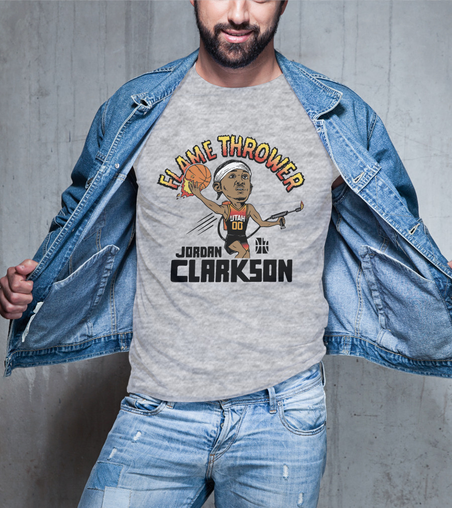 Flamethrower Jordan Clarkson Utah Basketball T-Shirt