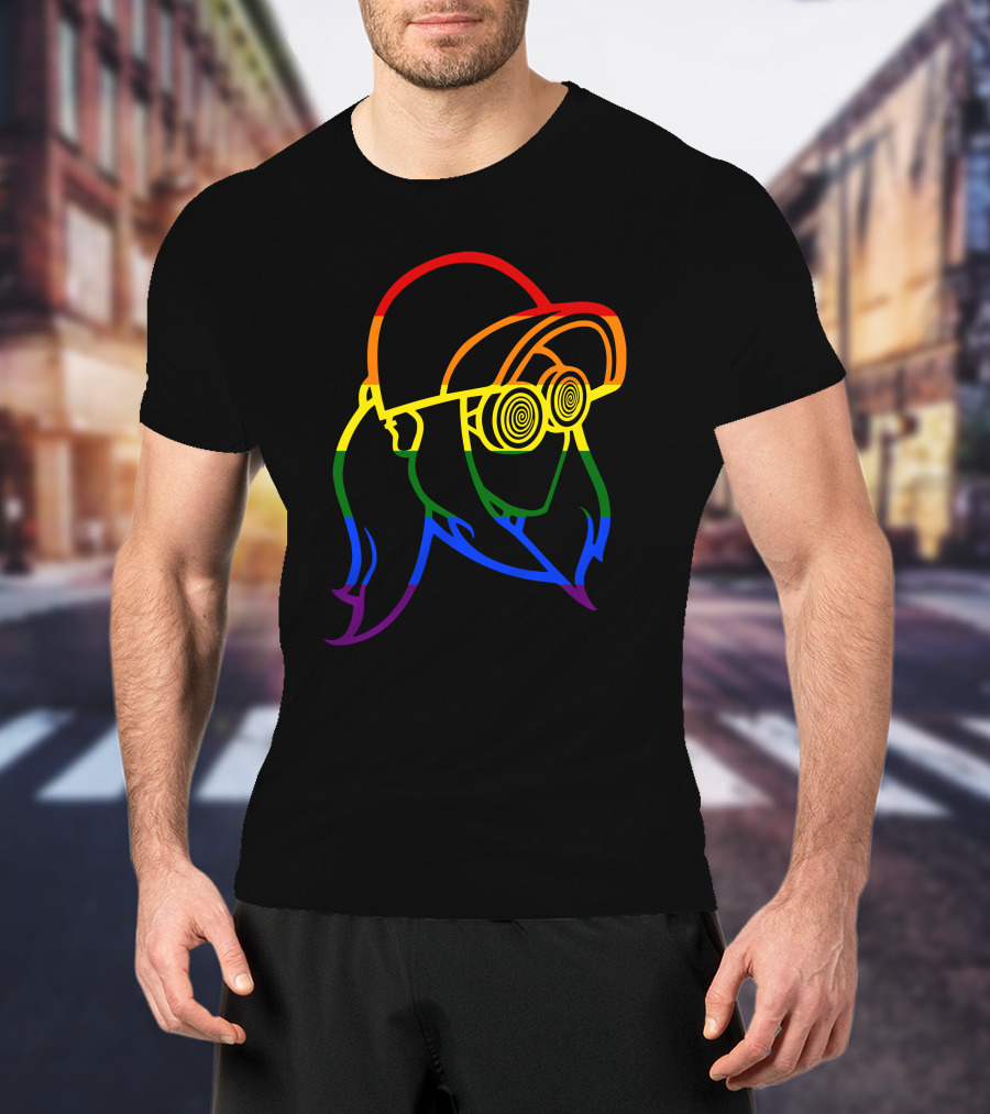 Rezz Rainbow Pride DJ Icon With Spiral Glasses T-Shirt
