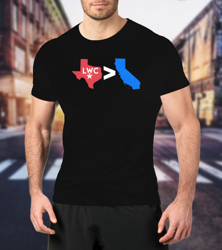 LWC Texas Greater Than California Crowder Shop T-Shirt