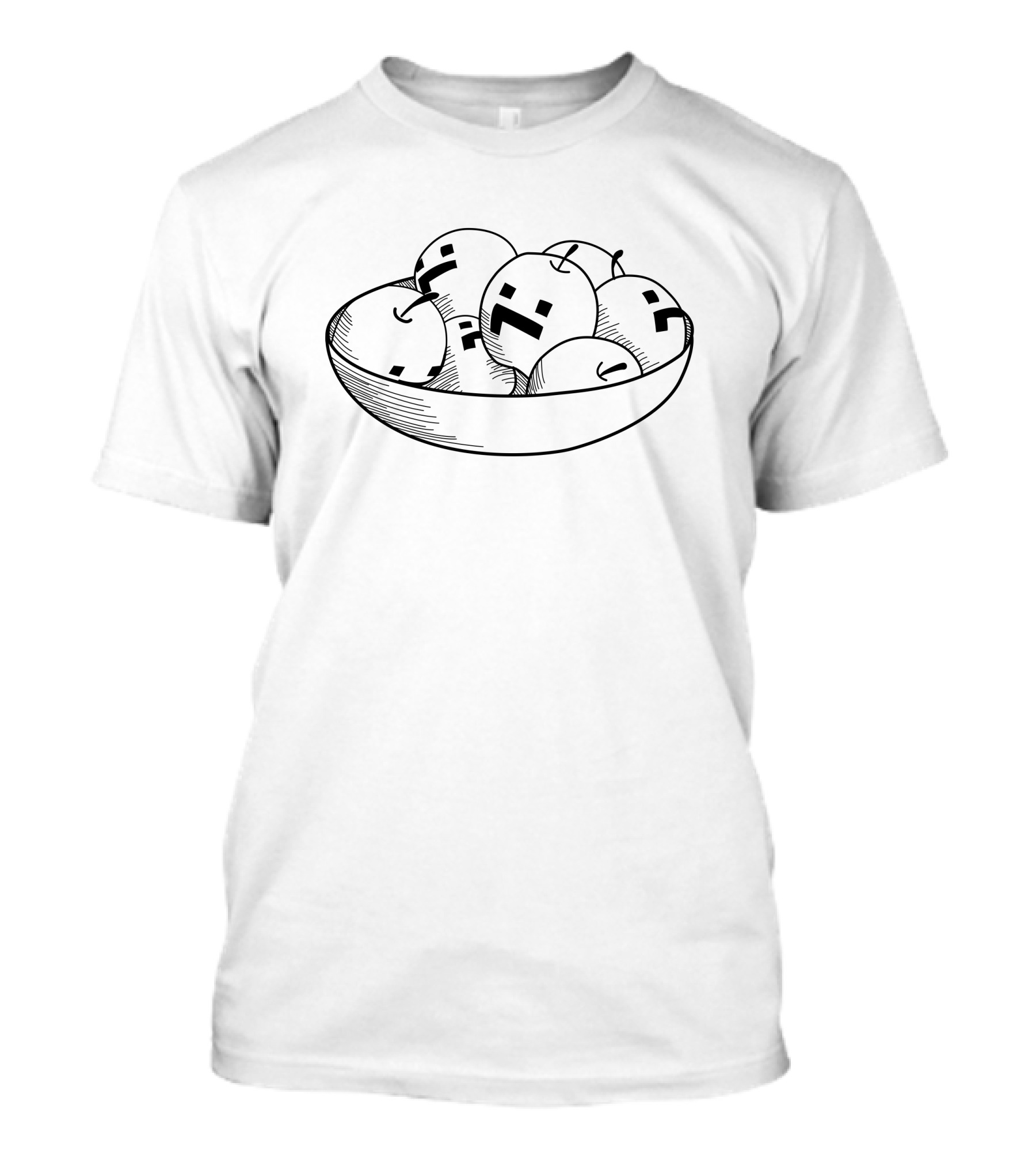 Tapl Merch Apple Bowl Pixel Faces T-Shirt