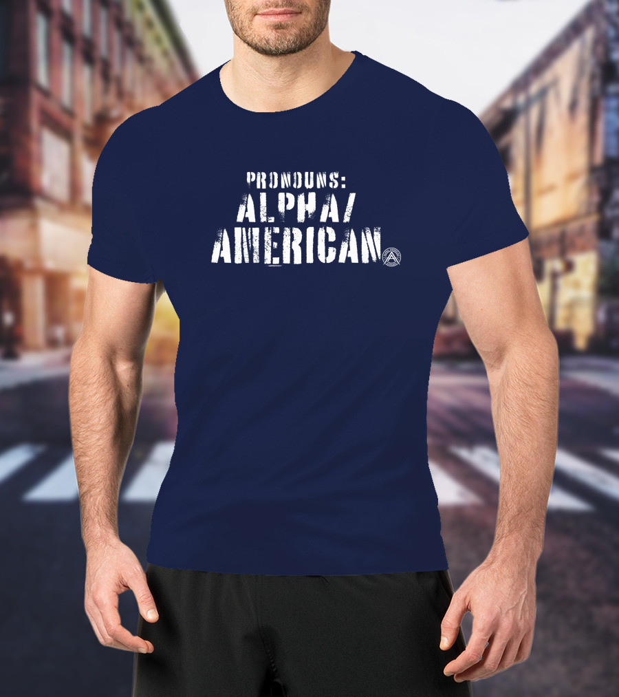 Alpha American Pronouns Alpha American Textured T-Shirt