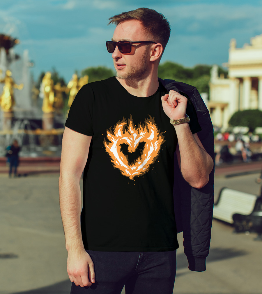 Sapnap 4 Million Flame Heart Fiery T-Shirt