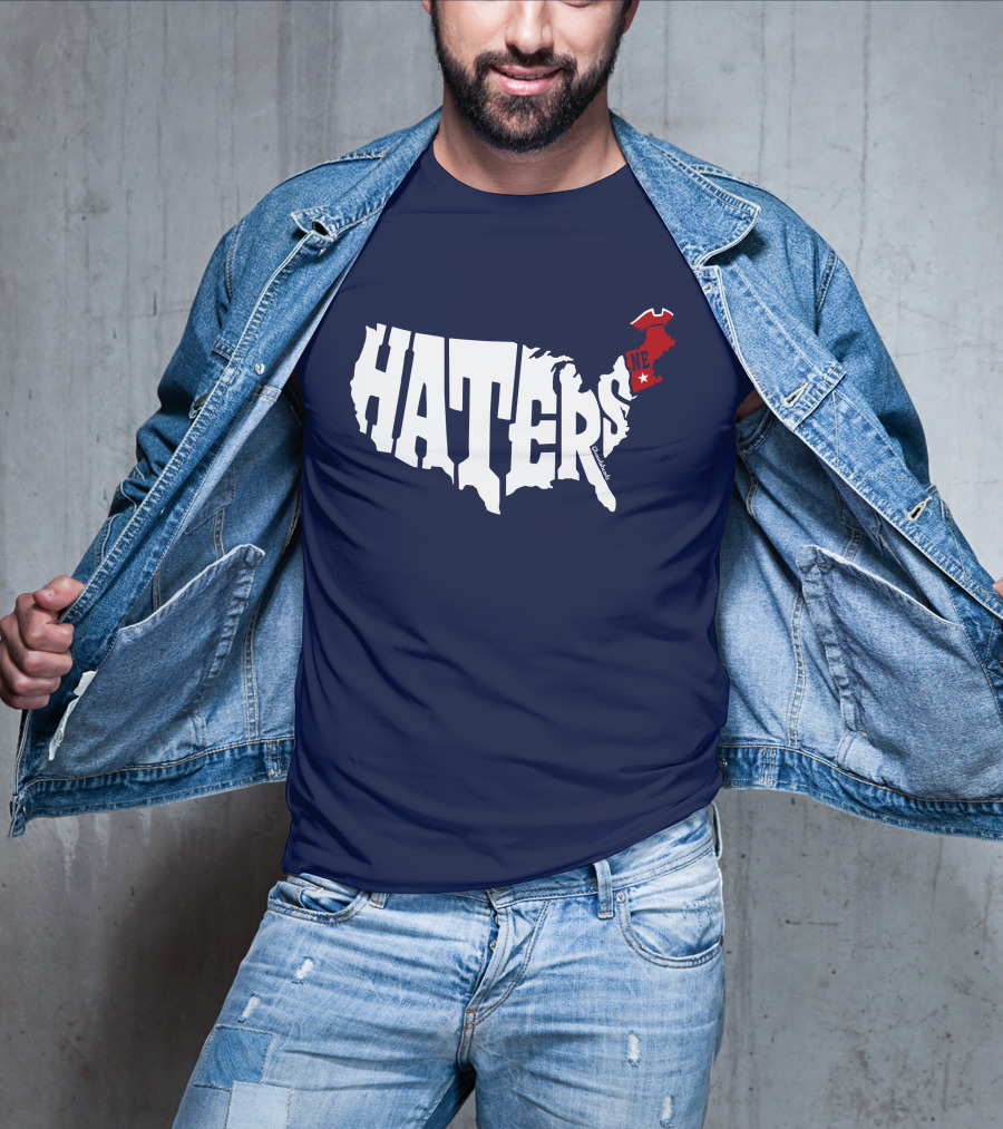 Haters New England Patriots Map T-Shirt