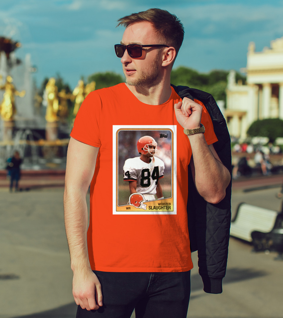 Webster Slaughter WR Cleveland Browns Topps Football Card T-Shirt