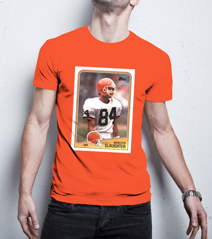 Webster Slaughter WR Cleveland Browns Topps Football Card T-Shirt