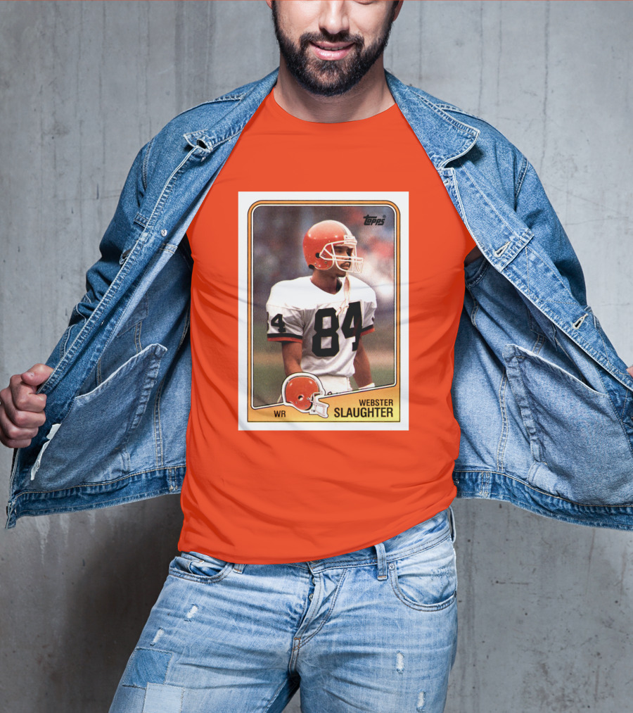 Webster Slaughter WR Cleveland Browns Topps Football Card T-Shirt