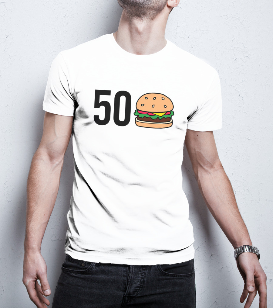 50 Burger Colton Korn 50 Hamburger Cheeseburger T-Shirt
