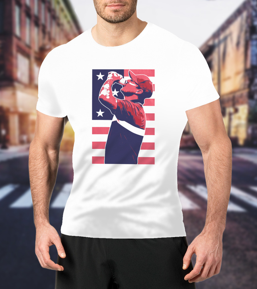 Brooks Koepka The Chug American Flag T-Shirt