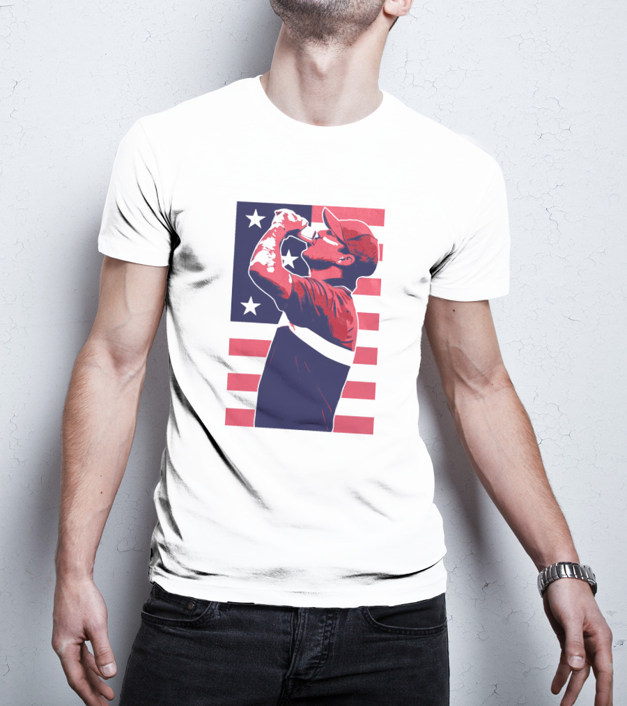 Brooks Koepka The Chug American Flag T-Shirt