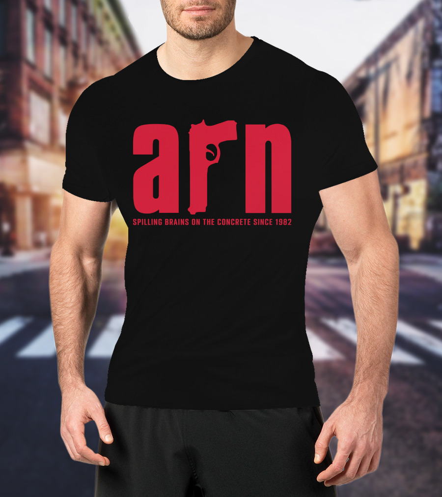Arn Anderson Spilling Brains On The Concrete Since 1982 Sopranos Gimmicks T-Shirt