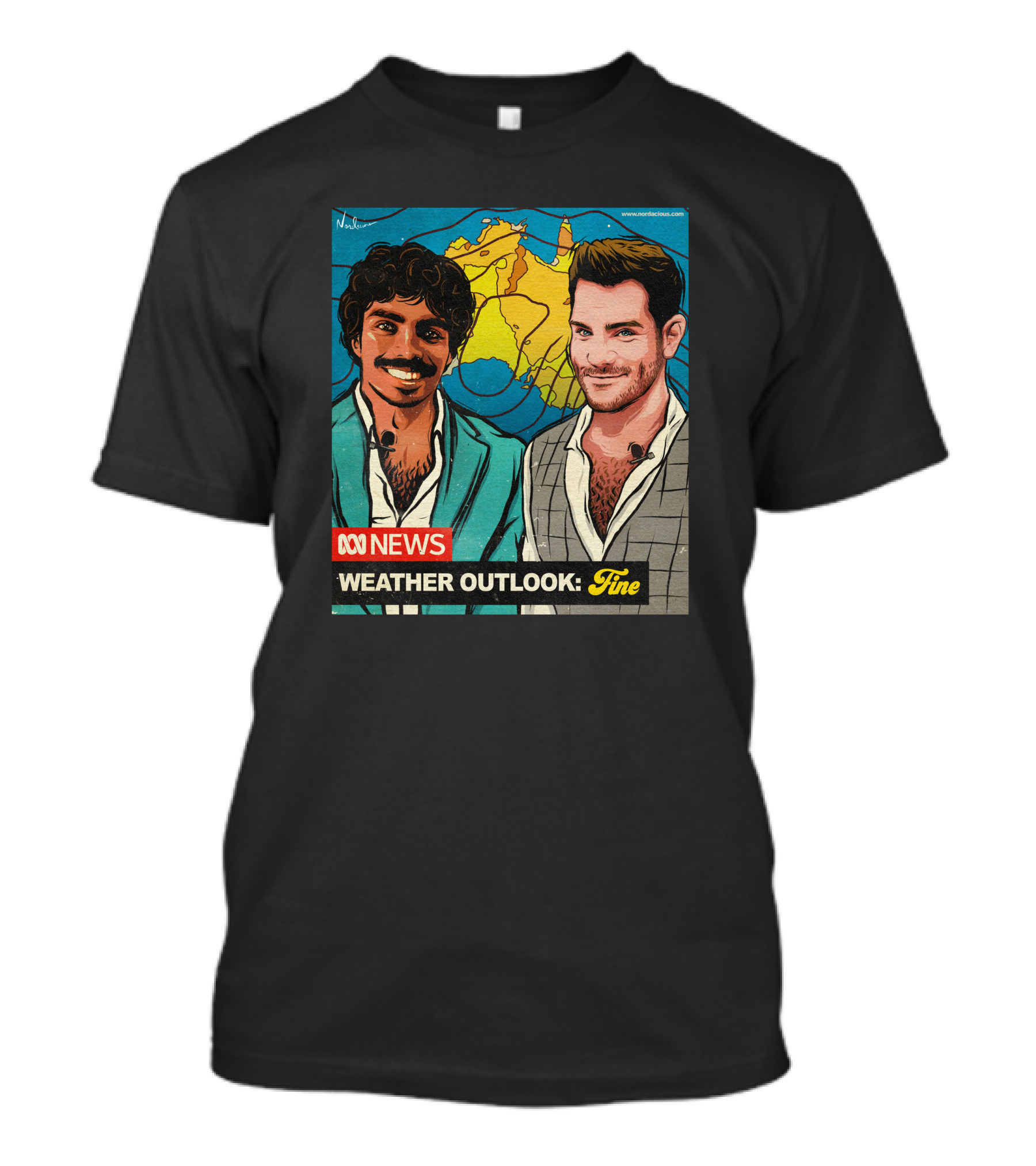 ABC News Weather Outlook Fine Nate Byrne Tony Armstrong T-Shirt